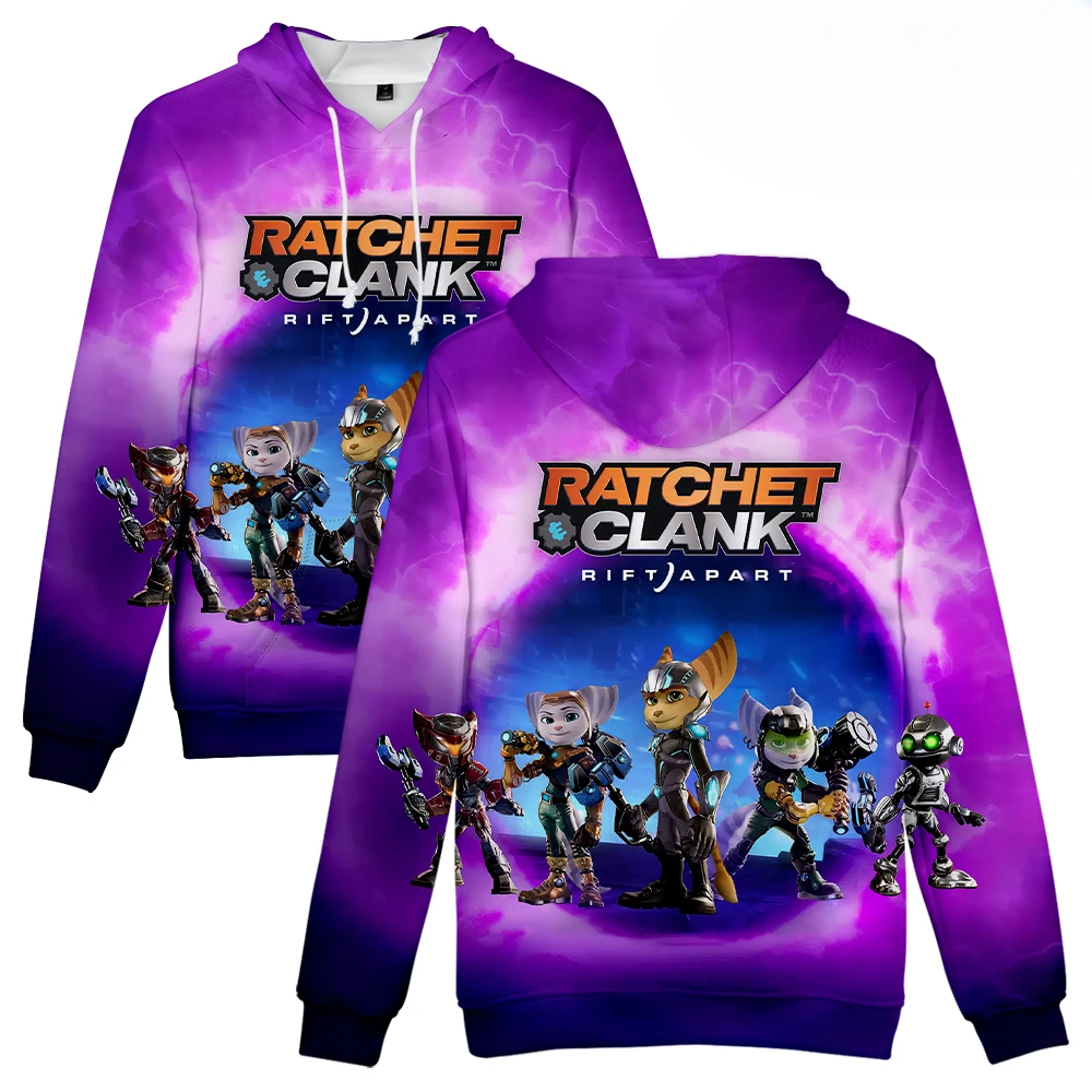 Cartoon Game Ratchet & Clank 3D Hoodie Sweatshirt Women Men Long Sleeve Fashion Pullover Harajuku Tops