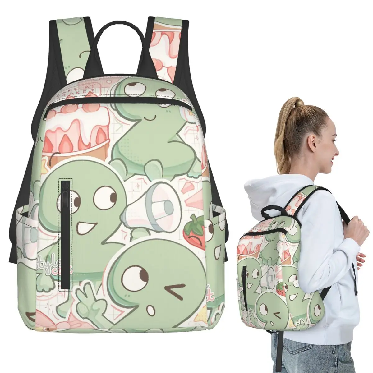 

Two Tpot BFDI Backpack Student Boys Girls BookBag Kids School Bag Computer Shoulder Bags for Men Women