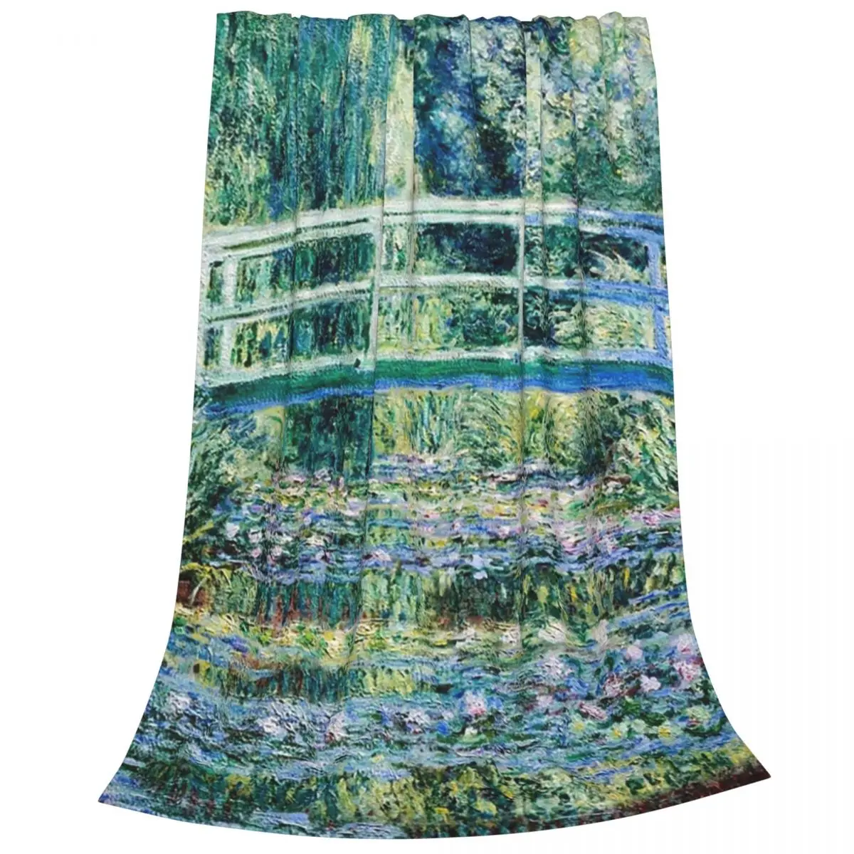 Monet Water Lilies And Japanese Bridge 1899 Blankets Flannel Sofa Throw Blankets For Couch Bedding Travel Throws Bedspread Quilt