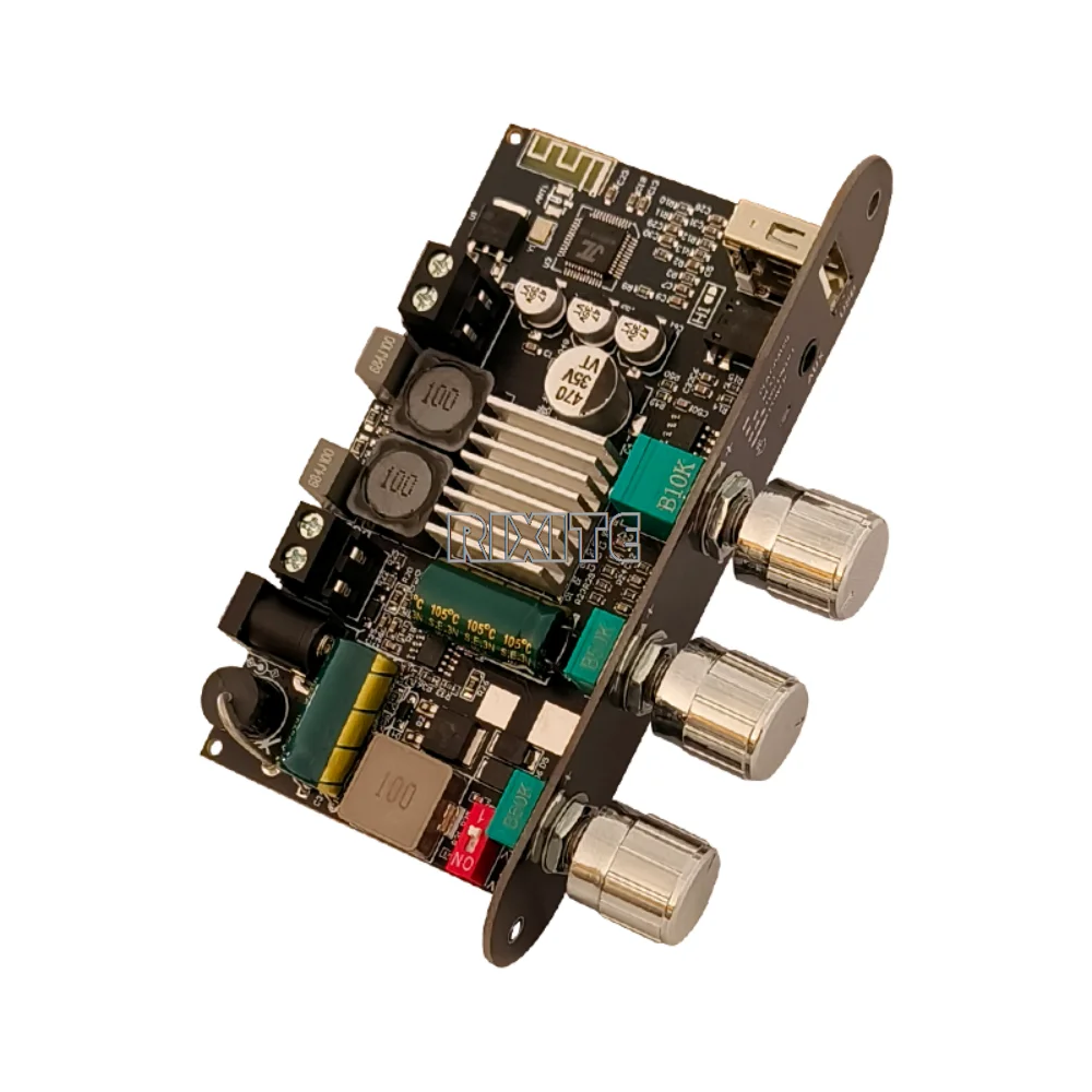 ZK-1001U 100W 블루투스 5.3 모노 TPA3116D2 앰프 보드 모듈, 앱, AUX, USB 플래시 드라이브, USB 사운드 카드, DC 9-24V 지원