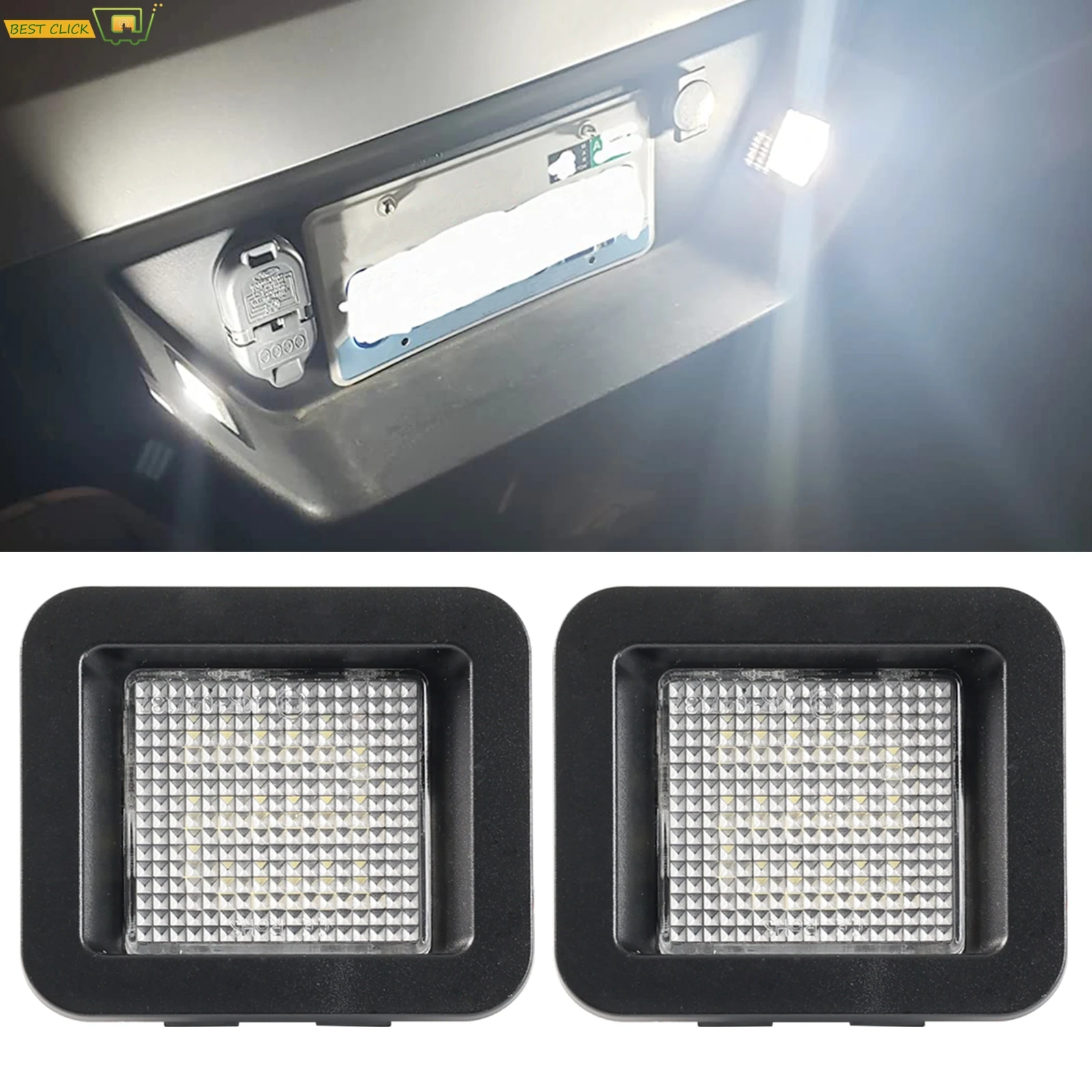 6000K Number License Plate Lamp For Ford F150 2015-2024 Raptor 2015-2024 FL3Z-13550-A FL3Z13550A Waterproof Canbus Error Free 2X