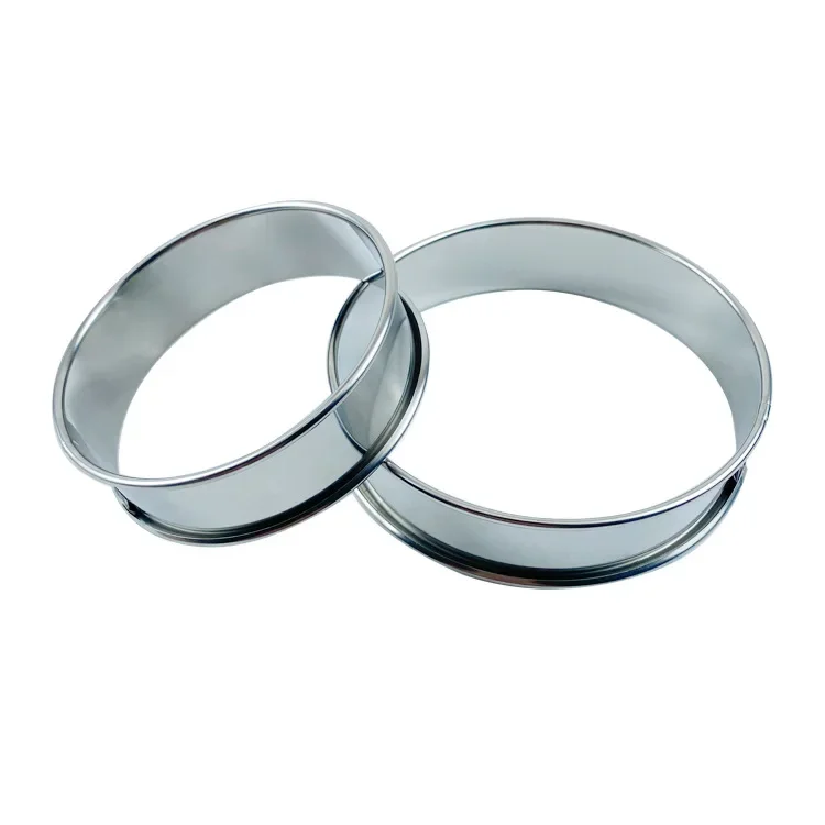 304 stainless steel mousse ring with double rolled edges round biscuit mould round chiffon cake mould cake tart release ring