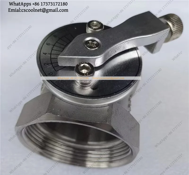 JS01 Kiln Stainless Steel Damper Airflow Control Valve Threaded Adjustable Butterfly Valve DN50