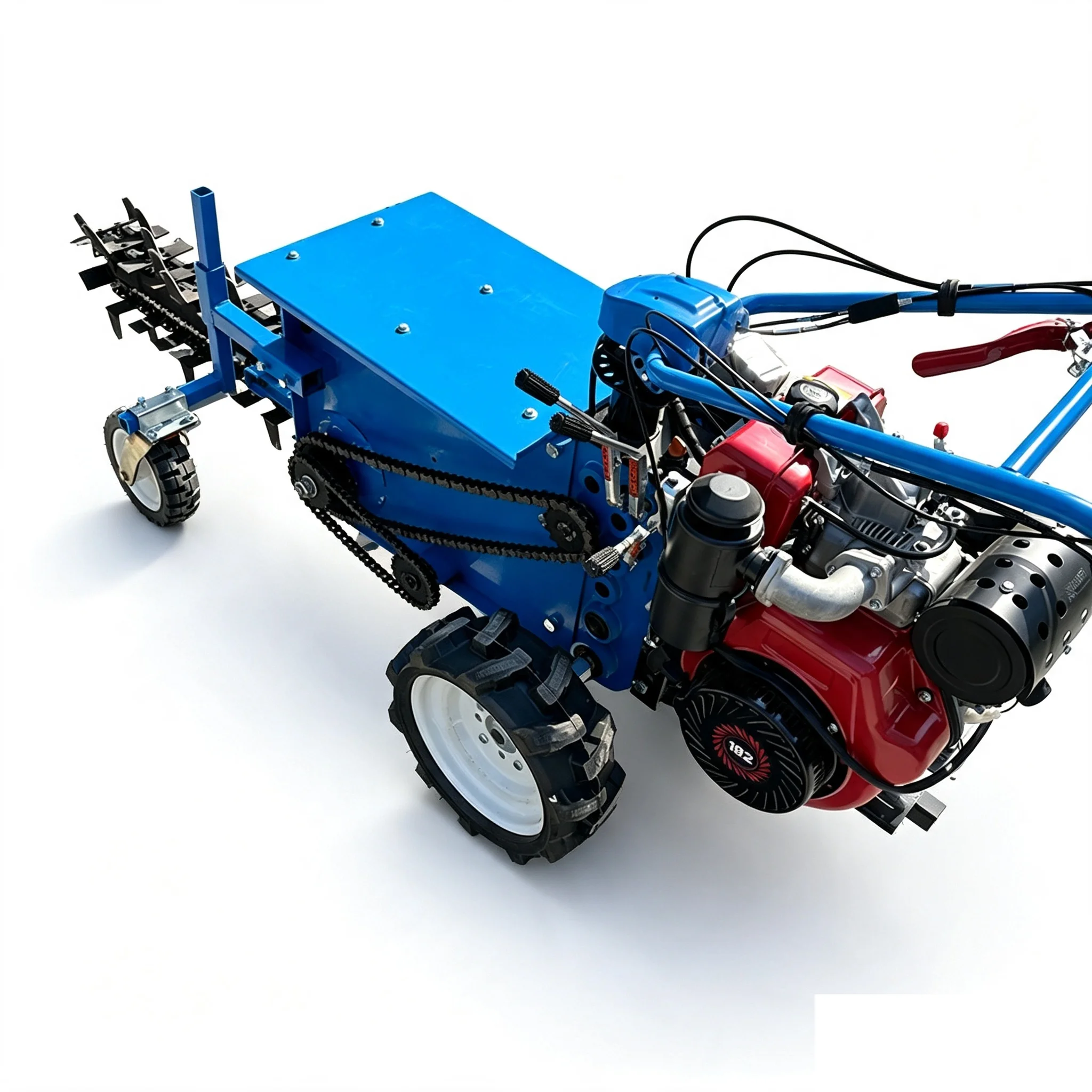 Orchard Farm Walk Behind Chain Trencher  Self Propelled Mini Trench Digger for Pipeline Optical Cable Laying Work