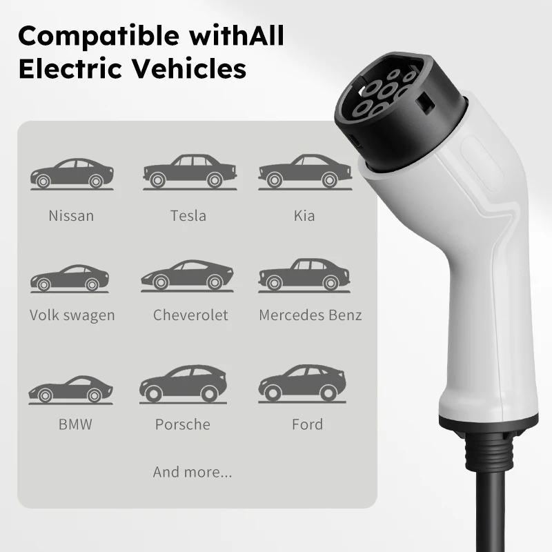 Electric Microbus Evse Charge 7Kw  EV Charger for VW Volkswagen ID3 Charger ID5 Gbt Charging 32A 7kw Portable