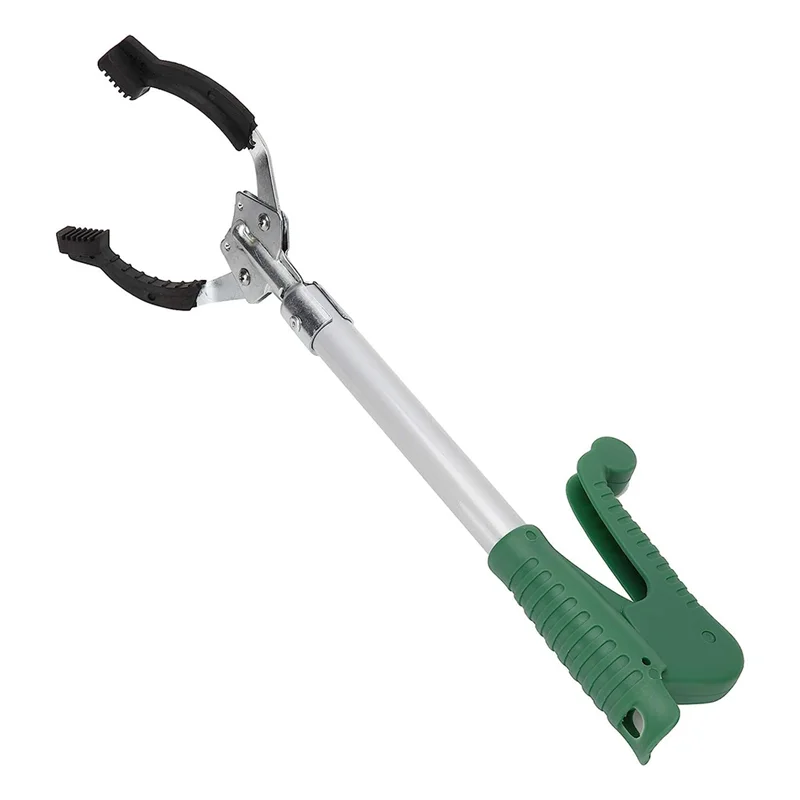 Garbage Tongs Pick Up Reaching Tool Long Arm Garbage Collection Stick Alloy Garbage Clip Picker 40cm