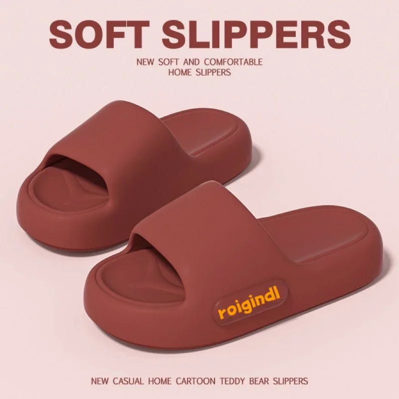 

Platform Thick Bathroom Home Slippers Women Cloud Slippers Fashion Soft Sole Eva Indoor Sandals Non-Slip Flip Flop Men Slippers