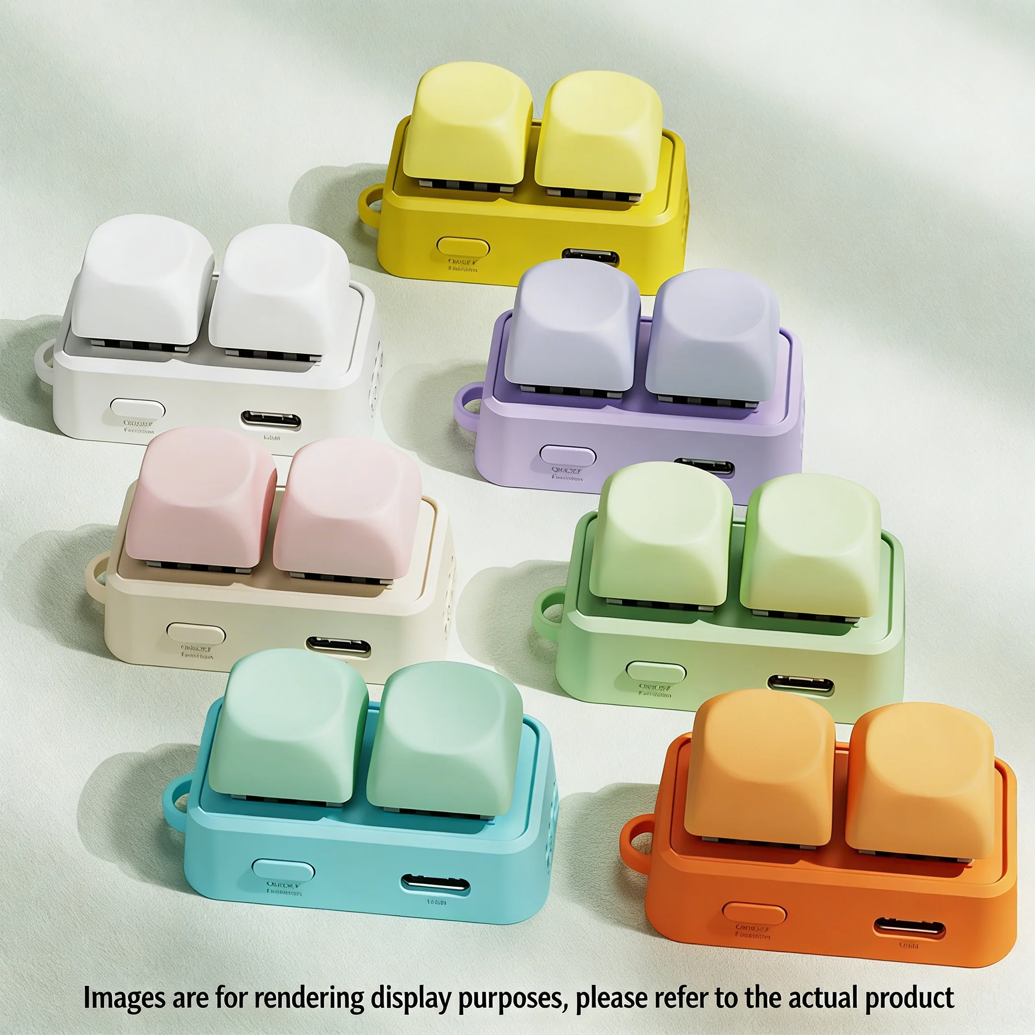 Free 2 New Lightweight Wireless Blue Tooth Remote Control Keypad Dual Button Page Turner For Mobile Phone Tablet