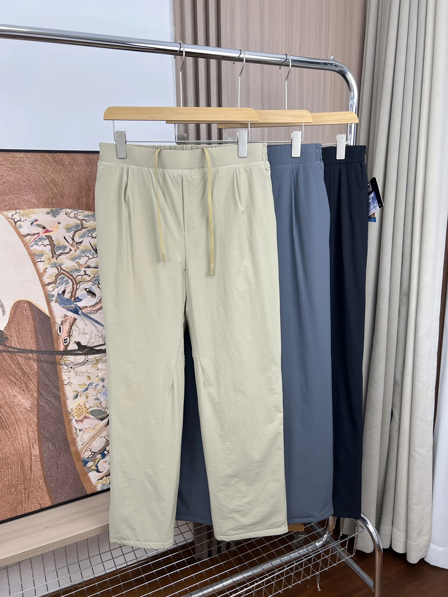 

Warm And Sli Du down Pants for Men Outdoor Waterproof Windproof Autumn Winter Straight Leg Long Trousers Youth Casual F...