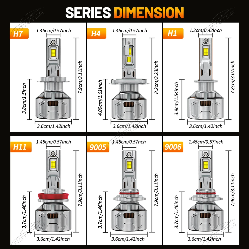 Lampu Depan LED Canbus H4 18800000LM 9800W H7 H11 H1 9005 HB3 9006 HB4 Turbo Lampu Mobil Otomatis 12V 24V