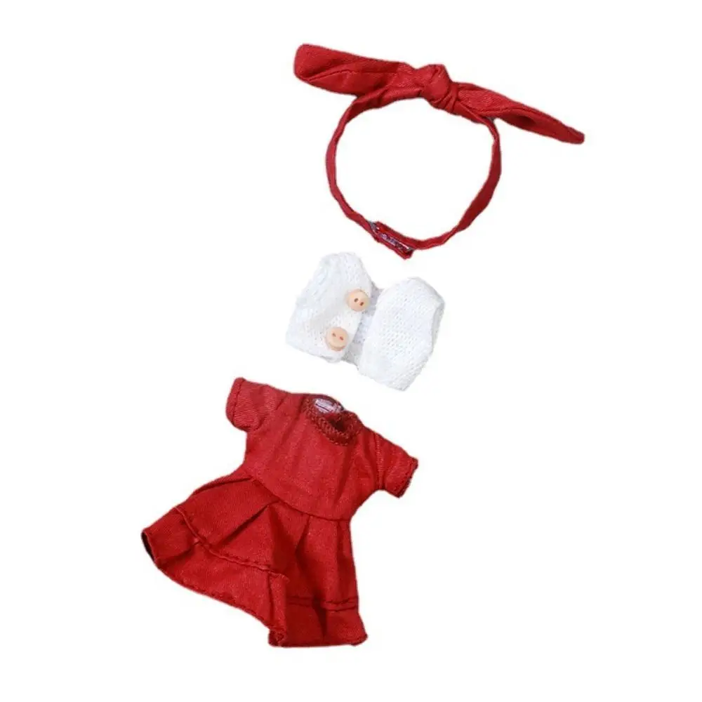 

Fabric Ob11 Doll Clothes Multiple for 1/12 Bjd Doll Bjd 1/12 Doll Clothes Kawaii Daily Casual Dress Molly Doll Clothes