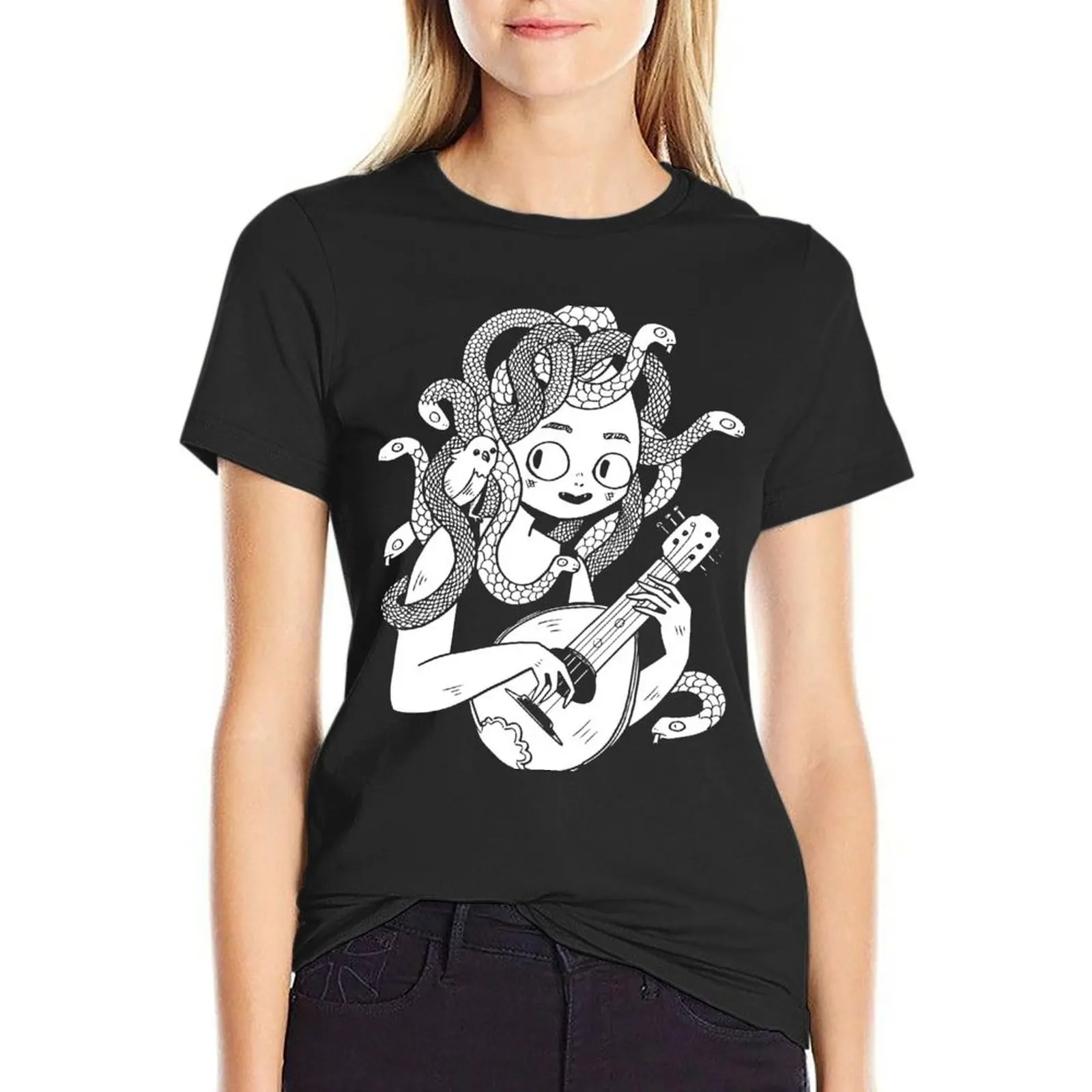 Mandolin Medusa T-Shirt cute clothes hippie clothes aesthetic clothes new edition t shirts for Women