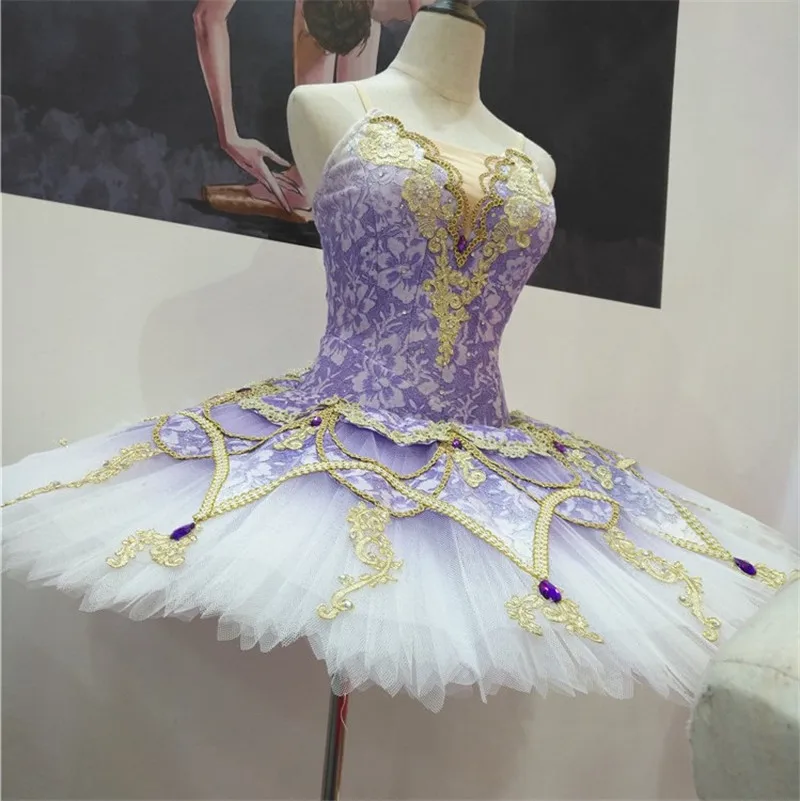 

High Quality New Coming Costom Size Costom Color Girls Adult Woman Performance Omber Color Light Purple Professional Ballet Tutu