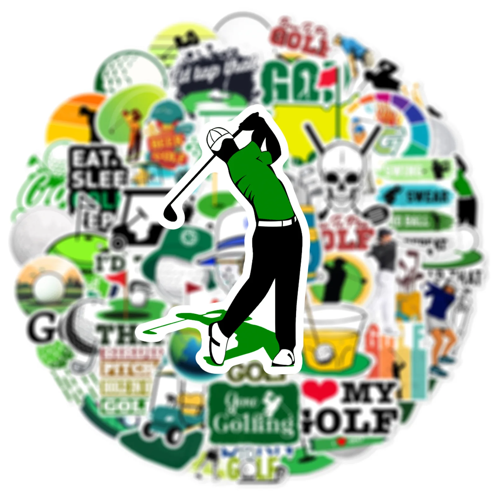 

10/30/50PCS Golf Cartoon Stickers Cool Sports Graffiti DIY Laptop Phone Guitar Car Bike Skateboard Luggage Waterproof Sticker