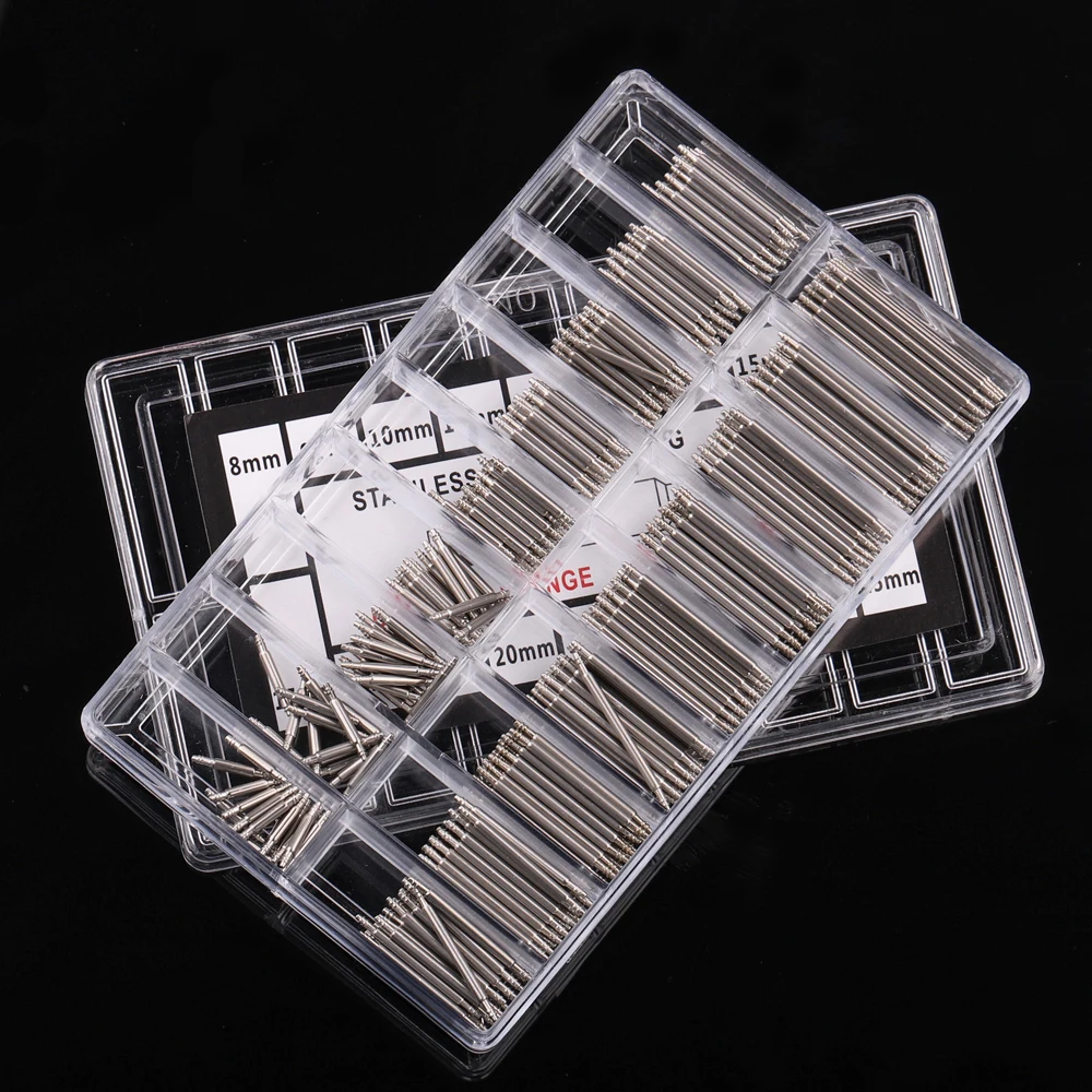 270pcs Set Watch Accessories Stainless Steel Spring Bars 8mm-25mm Watch Strap Repair Tools