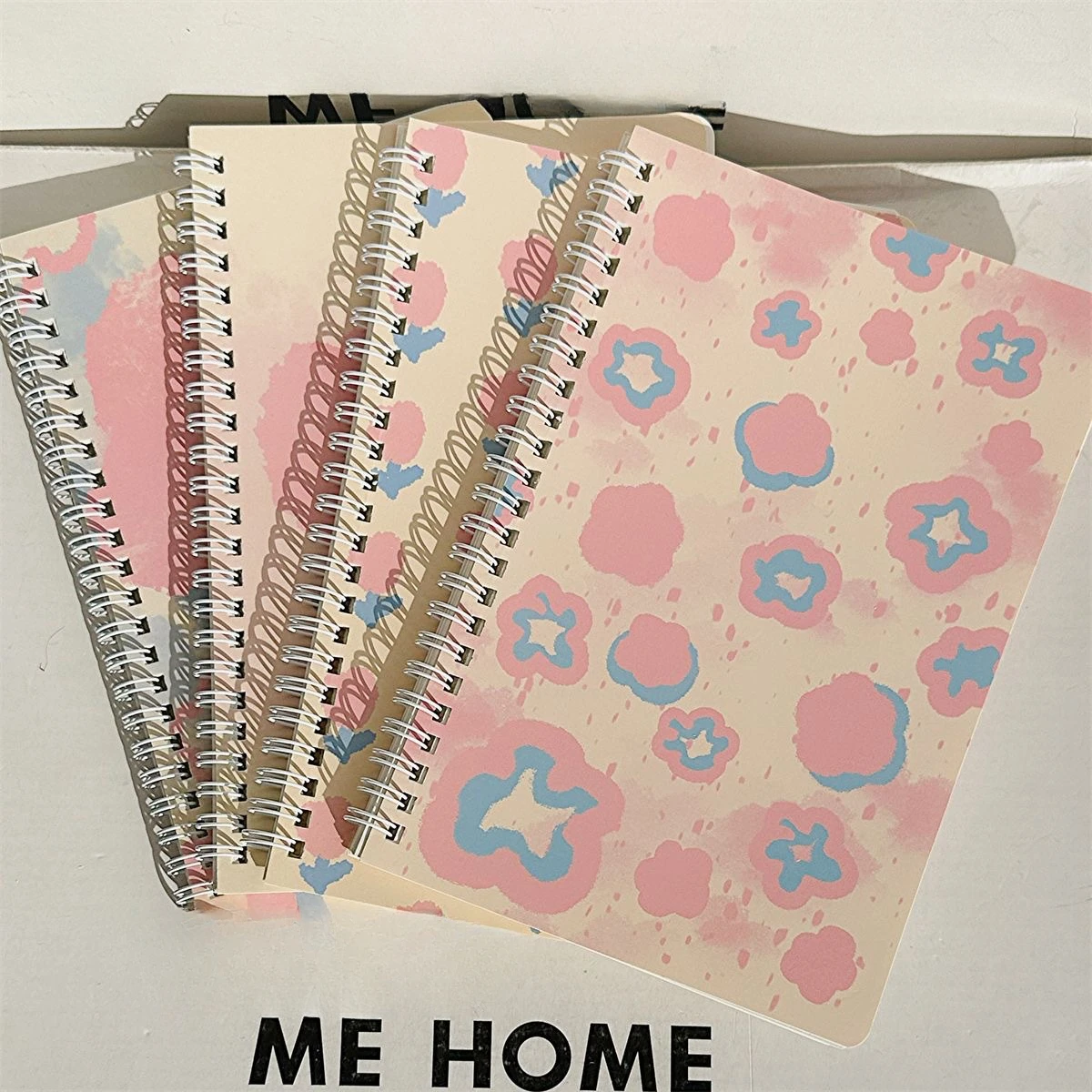 First Love Pink Peach A5 60 Sheets Coil Notebook Ins Student School Office Stationery Supplies Cute Thick Simple Line Notebooks