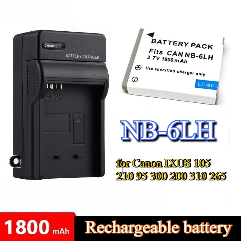 Nuevo 1-4 Uds NB-6L NB 6L NB6L batería 3,7 V 1800mAh batería de litio recargable para Canon IXUS 105 210 95 300 200 310 265