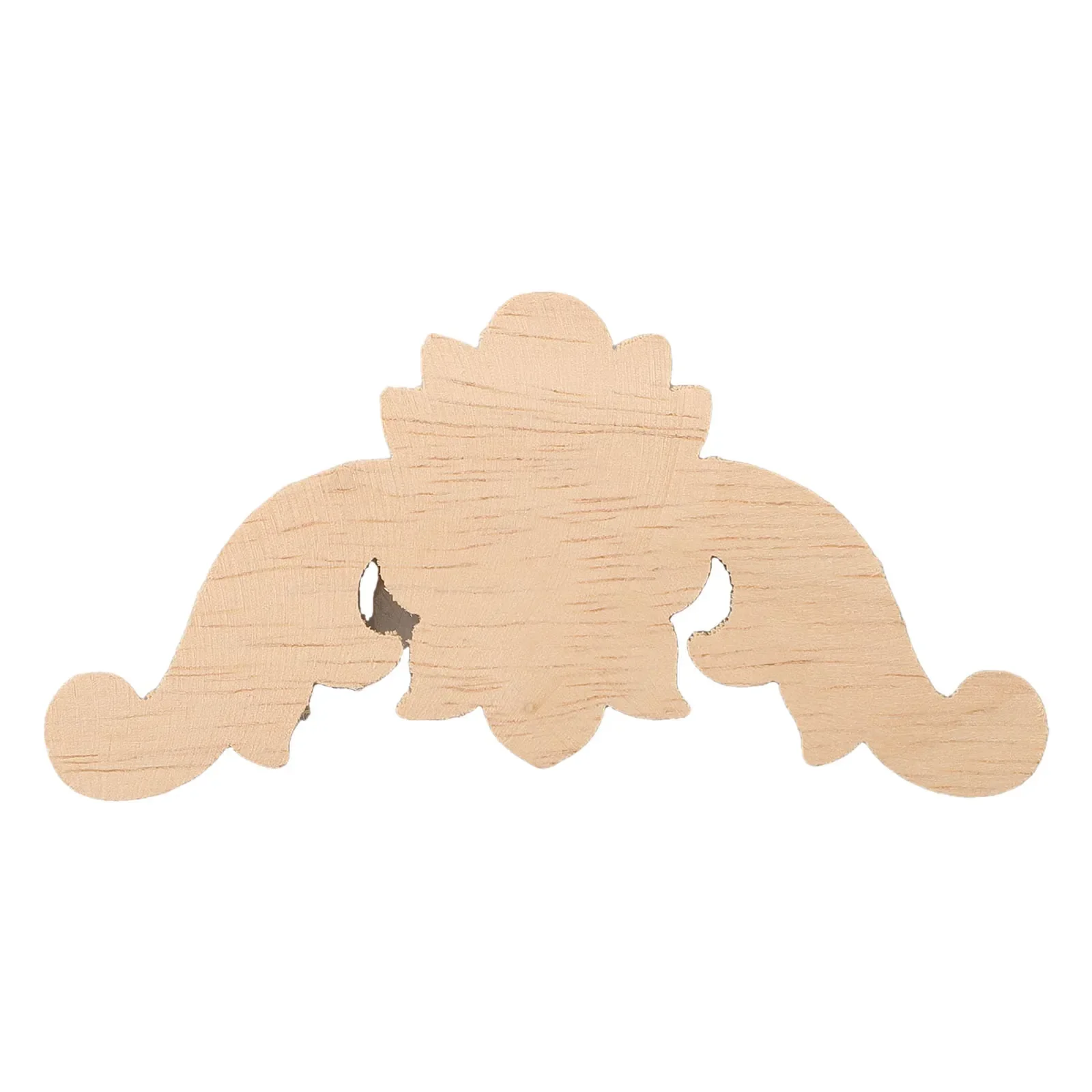 Beautiful Brand New Home Wood Applique Carve Decal Single Side Wood Carved Unpainted Accessories Beige Classic Craft