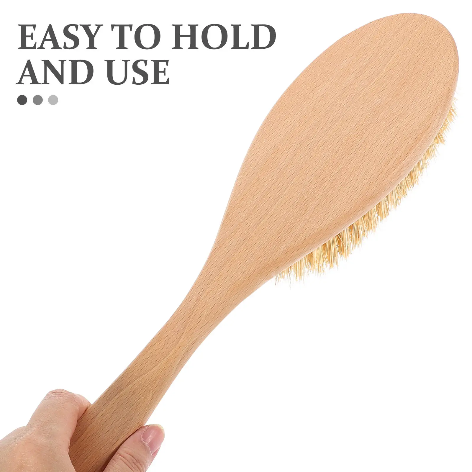 

Bath Brush Long Handle Natural Wood Sisal Back Scrubber Body Exfoliating Shower Brush Deep Clean Massage Body Bath Tool