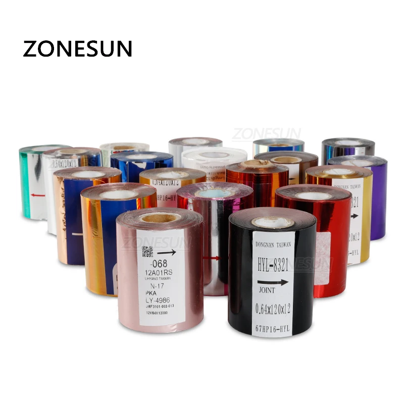 ZONESUN-rollos de papel de estampado en caliente, papel dorado anodizado de transferencia de calor para billetera de cuero PU, artesanía de