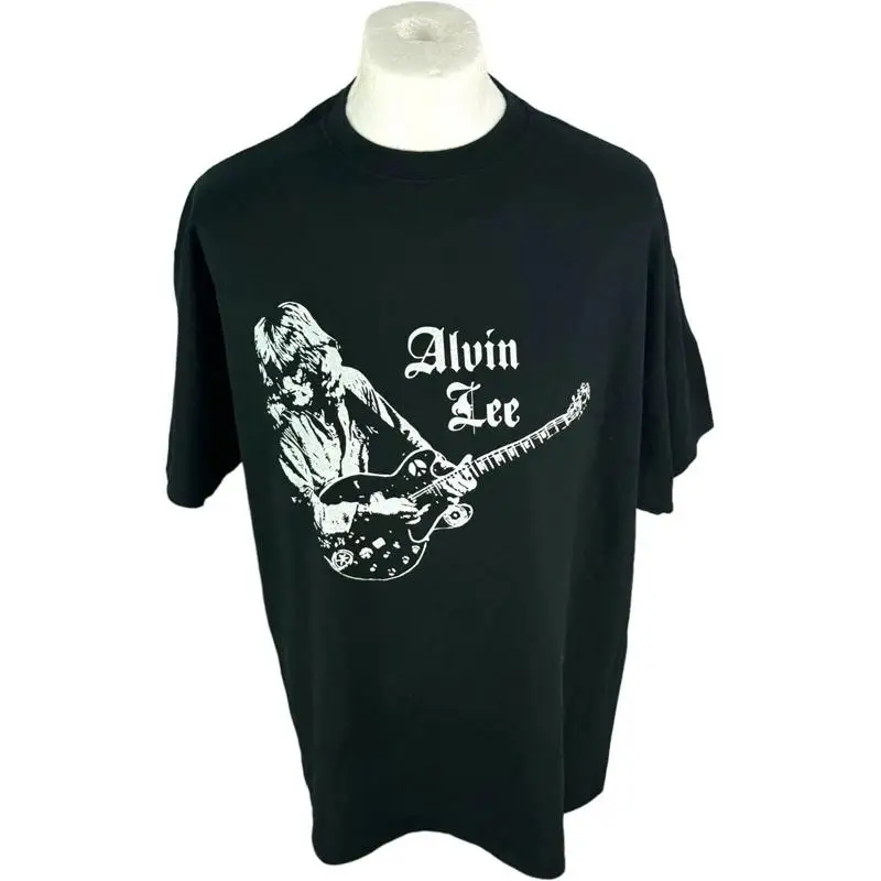 

Футболка Alvin Lee XL с черной полосой Футболка с гитарой и графикой XL