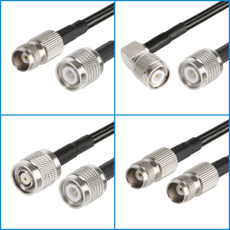 Cable Coaxial RG58 BNC macho a TNC macho hembra, conector Pigtail Coaxial, línea de cable TNC a TNC macho, 0,3 M-30M