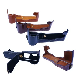 Fashional New Hard Camera Half Body Set Case For FujiFilm Fuji XT1 X-T1 PU Leather Bag Cover Accessories