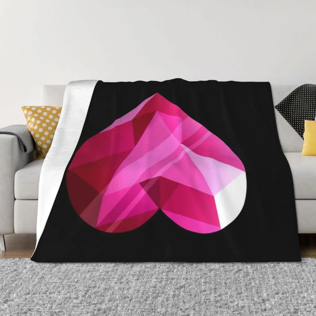 

Steven Universe - Spinel Heart Gem 2nd Form - Black Background Throw Blanket Furrys For Baby Thermals For Travel Hairy Blankets