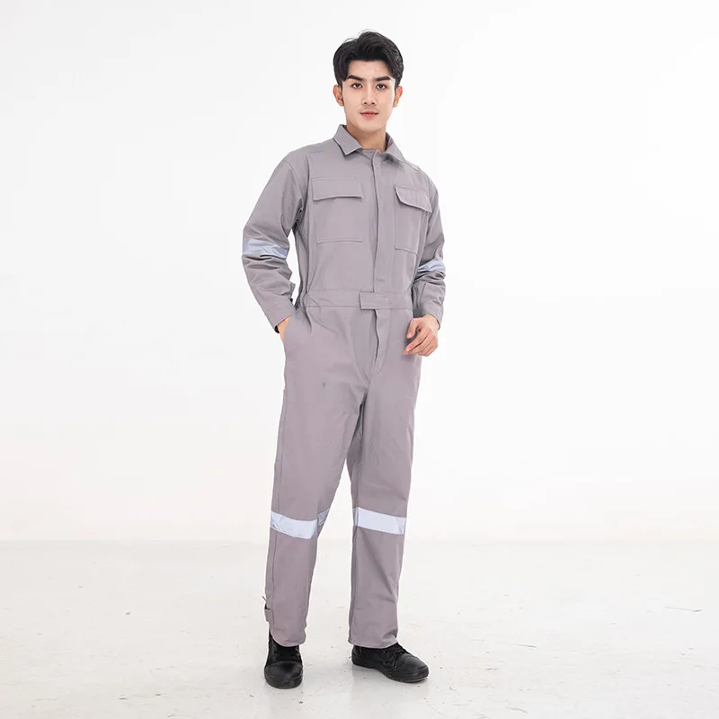 Workwear Clothing for Men Reflective Coveralls Jumpsuits Welding Car Repair Dirt-Resistant Construction Coveralls