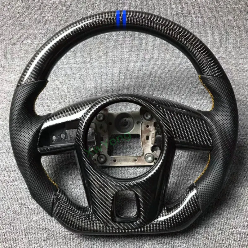 100% Real Carbon Fiber + Leather Steering Wheel For KIA Forte Forte GT