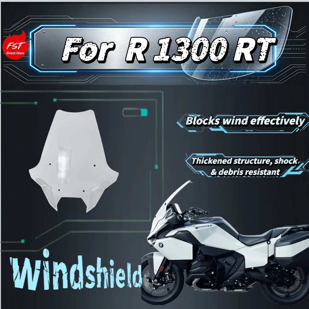 

For R1300RT, Heightened front windscreen, thickened impact-resistant windshield, windproof deflector cover parts