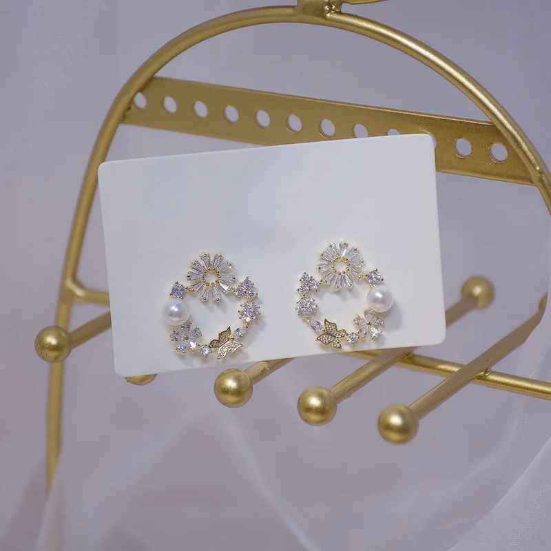 Frühling neue süße Gänseblümchen Blume Ohr stecker für Frauen süße Muschel Emaille versilbert Ohrringe koreanischen Temperament Schmuck – Detail 36