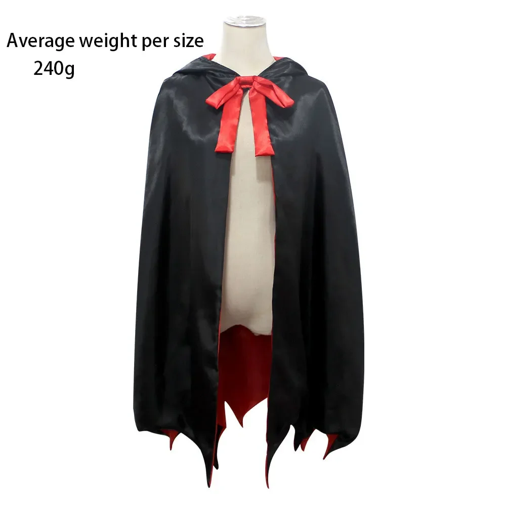 Kostium na Halloween dla dzieci i dorosłych, akcesoria do makijażu, czerwono-czarny kapelusz, wampir