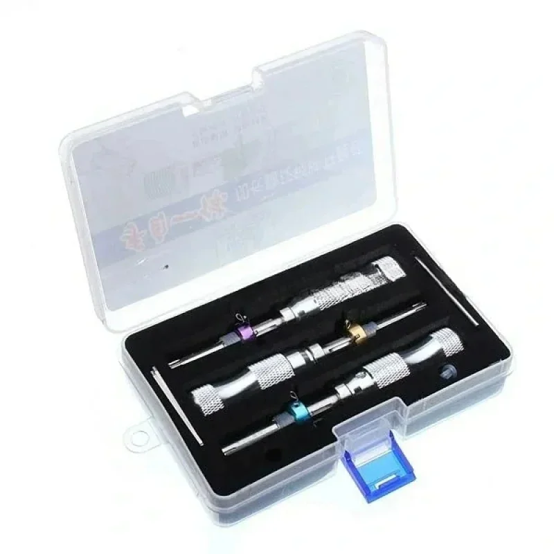 

Border Tools Lock Core Plum Blossom Screwdriver.0/.5/.8-Pin Locksmith Supplies 3-Piece Set
