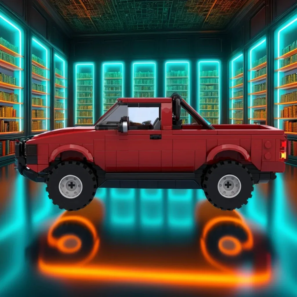 

389PCS MOC City Champions Super Car Mocturnal Top Gear S Indestructible Toyota Hilux Model Technology DIY Assembly Brick Gift