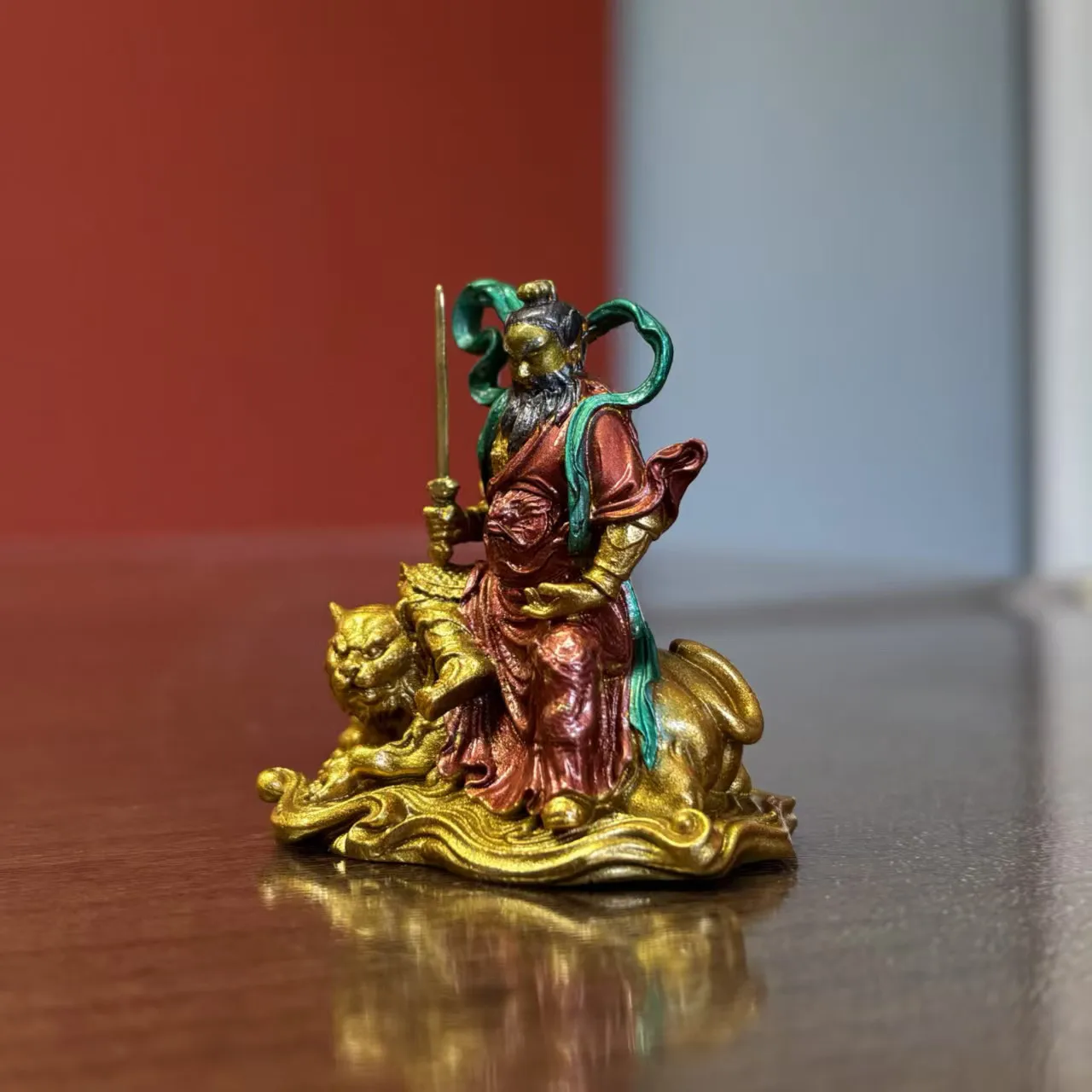 [Spot] Statue Zhang Daoling Zhengyi Car Genuine Pure Solid Painted Mini Ornaments