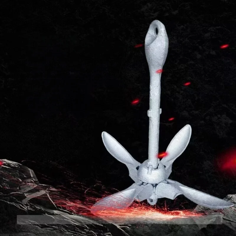 耐久性のある亜鉛メッキ炭素鋼製ロータスアンカー、釣り船用スタックアンカー、回収可能な固定式ボートアンカー、ヨット用マリングレード