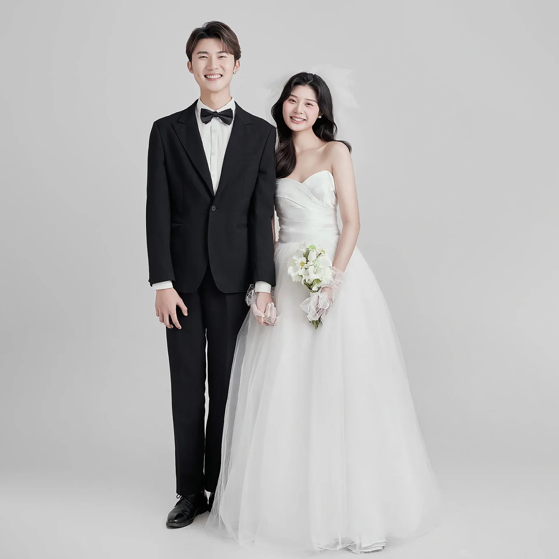 Vestidos de novia coreanos de corte a para mujer, vestido de novia Sexy sin tirantes y espalda descubierta, vestido de noche largo hasta el suelo para sesión de fotos elegante