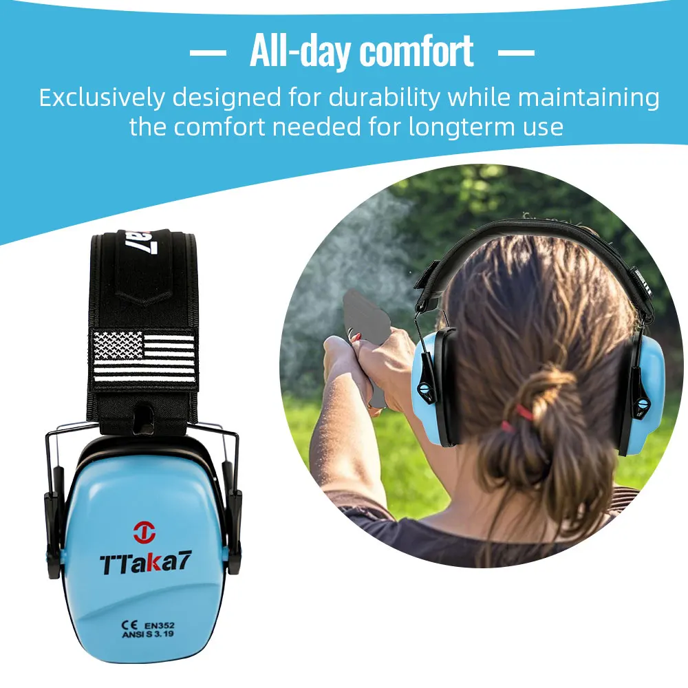 Noise Reduction Tactical Headset with Soft Earmuffs NRR 25dB Effective Hearing Protection for Shooting Ranges & Outdoor Hunting