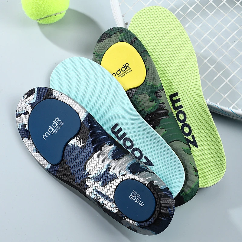 Plantilla deportiva de alta elasticidad, plantillas transpirables que absorben los golpes para correr, plantillas correctoras de soporte de arco, 1 par/2 pares