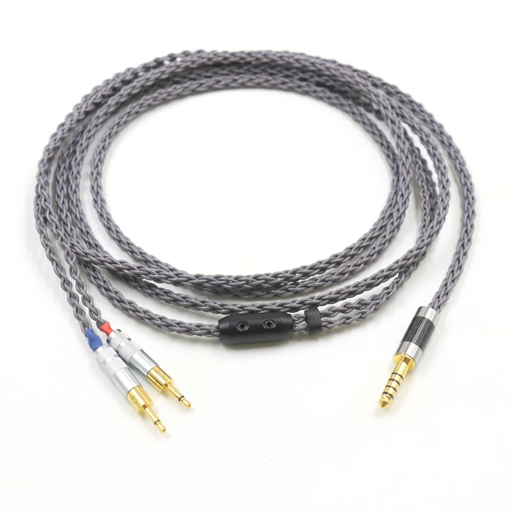 Balance 3.5 Xlr 4.4 male to Dual 2.5 mm 8 Cores Headphone Earphone Cable hifi cabl For hd 700 sennheiser hd700 nw zx300a