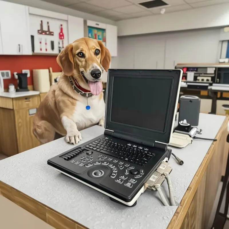 

12-Inch Black Electric Powered Ultrasound Doppler Machine Veterinary Diagnostic Equipment Made Metal Medical Device Equipment