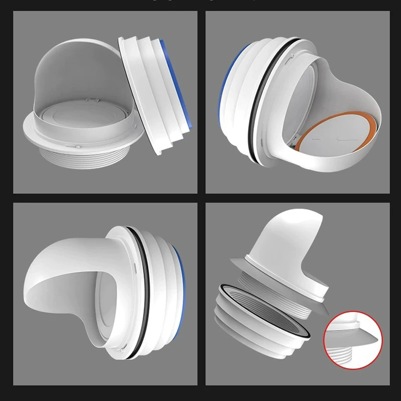 Couvercle extérieur pour hotte de cuisine coupe-vent, trou en verre, semi-sphérique, insecte vert, pluie verde, ventilation d'accès au port