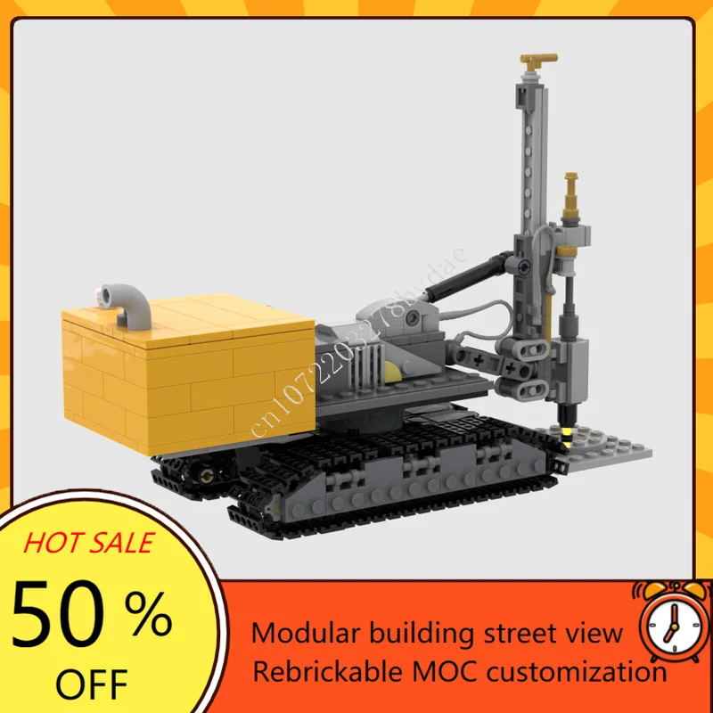 385PCS Tecnico Gyrotron Maser Impianto di Perforazione MOC Auto Veicolo Puzzle Personalizzato Tecnico Giocattolo FAI DA TE Per Il Bambino Vacanza Regalo Di Compleanno