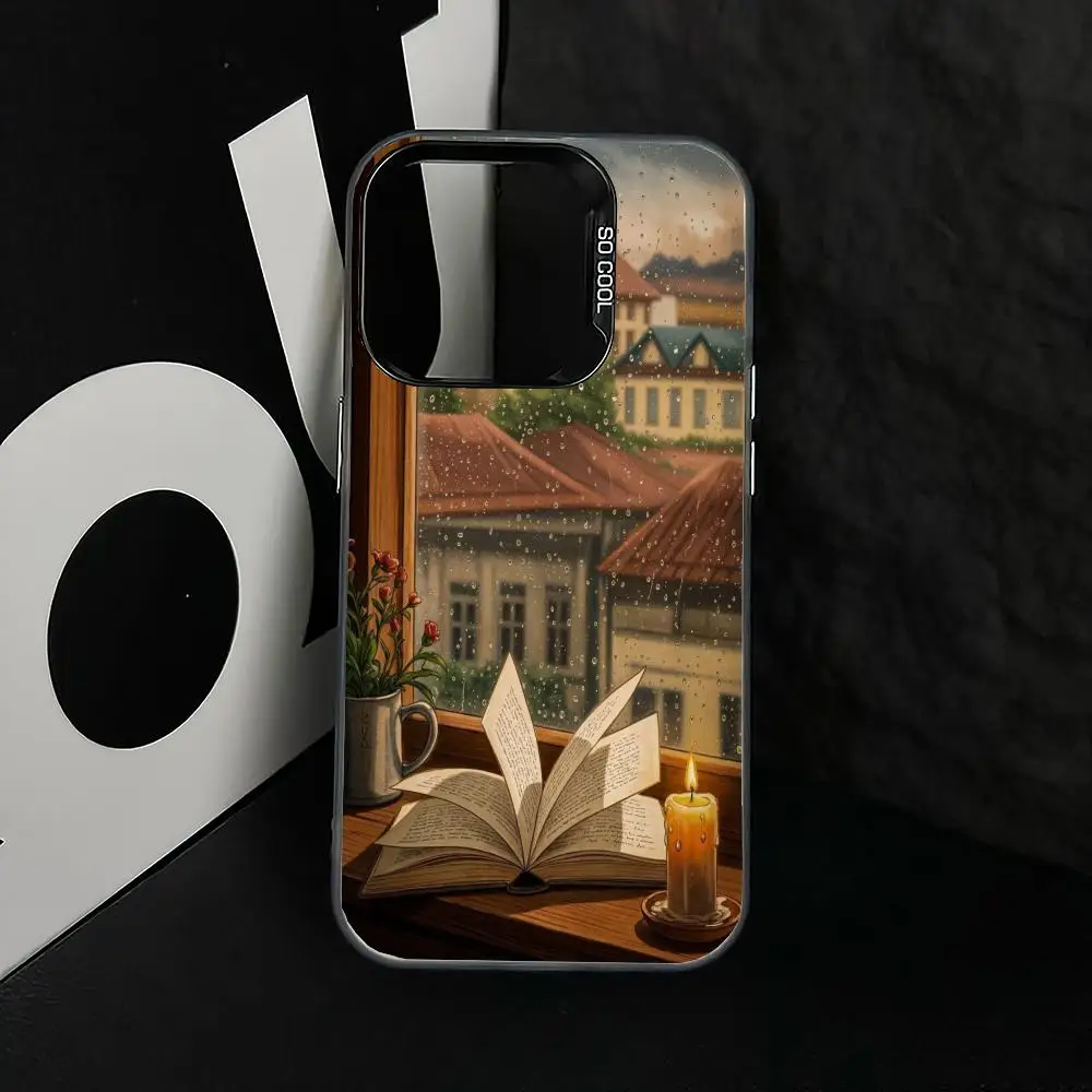 

Window sill desk phone case suitable for iPhone 16, 15, 14, 13, 12, 11 Pro/Max/Plus shockproof back cover, anti fingerprint