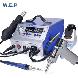WEP 948-II Multifunctional Soldering Station Hot Air Gun Sucker Tin Gun Soldering Iron Suction Pen Soldering Station 4 in 1 BGA