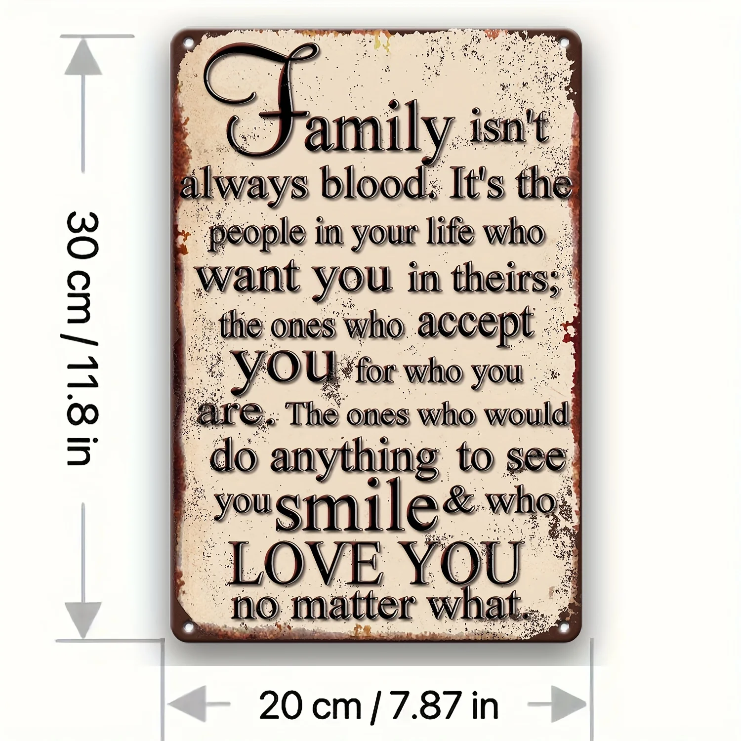 Motivational Quote Metal Plaque - Vintage Iron Wall Decor, Water-Resistant & Corrosion-Proof, Easy to Maintain, Retro Decoration