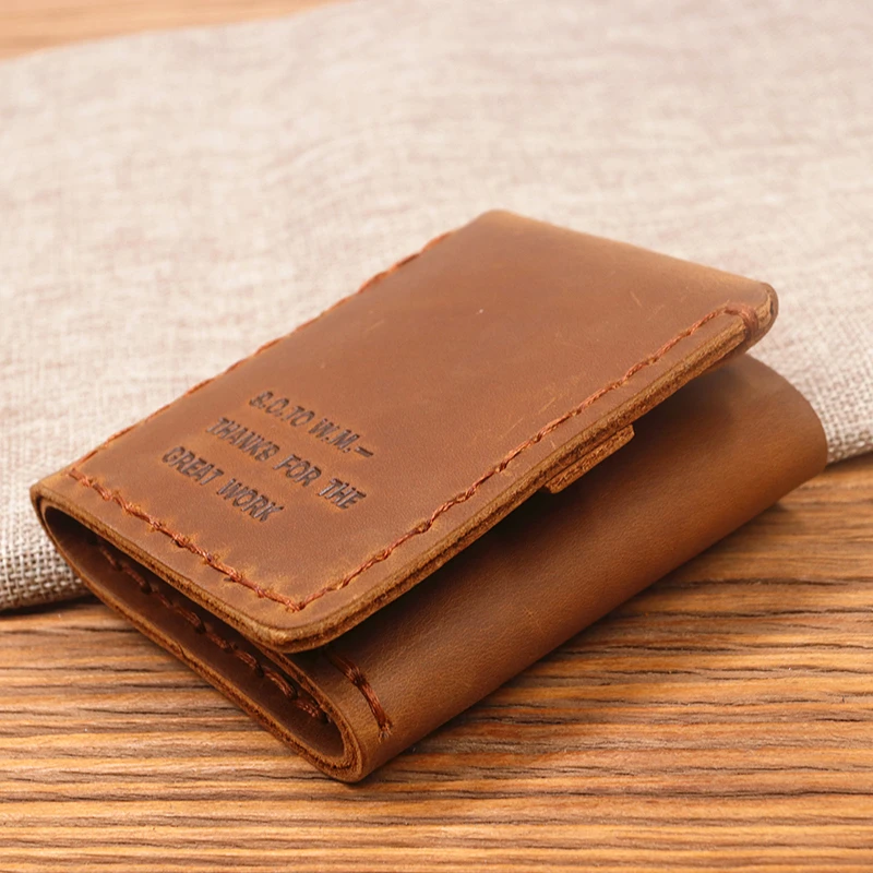 100% Genuine Leather Wallet Men The Secret Life Of Walter Mitty Wallet Vintage Handmade Crazy Horse Cowhide Trifold Men\'s Purse