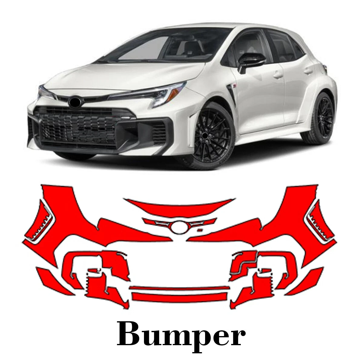 

TPU Scratch-resistant Front Bumper Car Paint Protection Film For Toyota GR Corolla 2025 Car Body Transparent Bra Per-cut PPF Kit