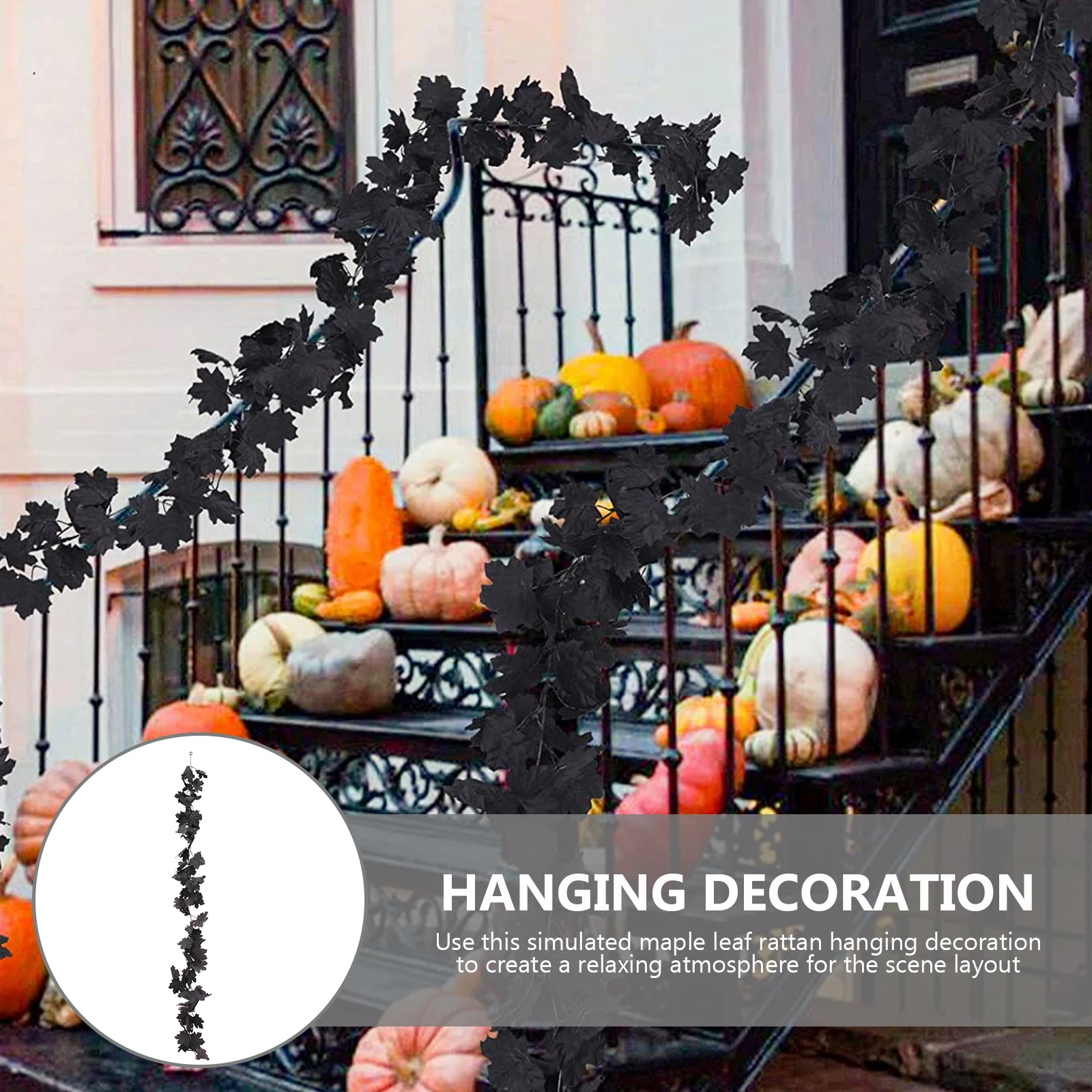 

Halloween Artificial Simulated Maple Leaf Pendant Fake Autumn Leaves Decorations